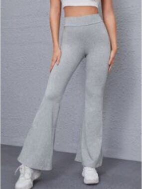 Womens Grey Flare Pants
